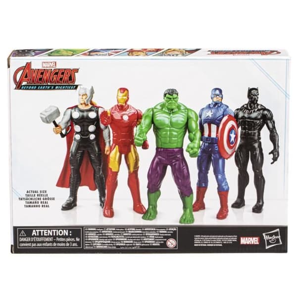paket med 5 15 cm Avengers-figurer, från 4 år gamla Marvel Avengers Beyond Earth's Mightiest