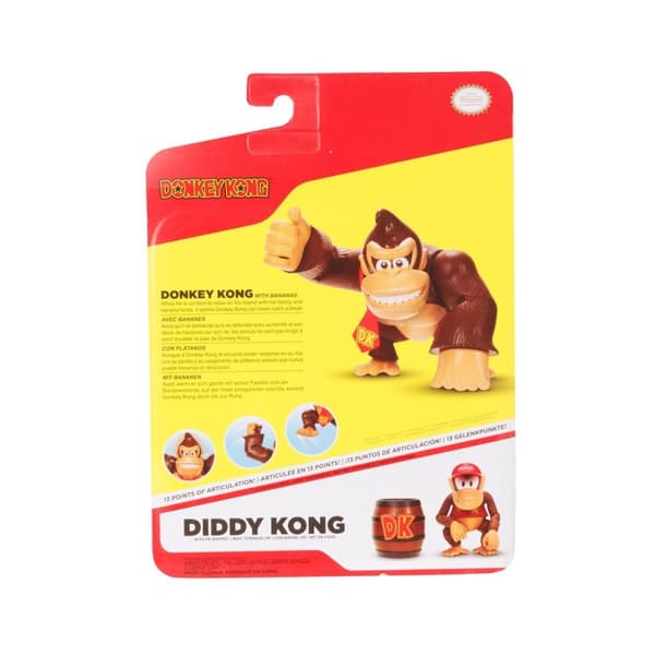JAKKS Pacific Donkey Kong 4 tommer figur Donkey Kong med bananer