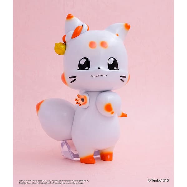 Little Fox With Two Tails Chibi Creature Tenko figure 15cm