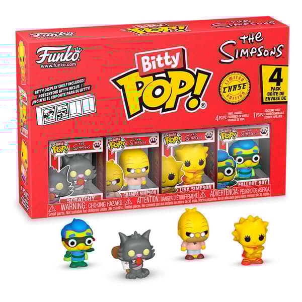 Blister 4 figures Bitty POP The Simpsons Scratchy