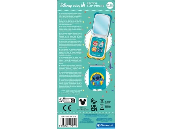 Clementoni Disney Baby 17519, Stygn, 0,75 År, AAA