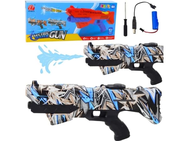 Vannrifle Elektrisk Automatisk Graffiti Blue Range 10m LEAN Leker