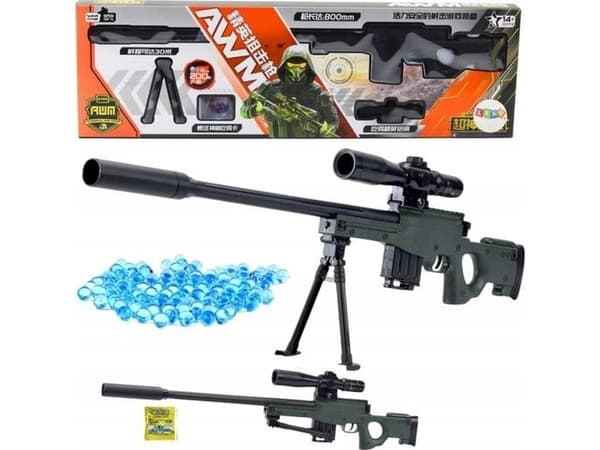 Lean Toys Sniper Rifle Replica AWM Stand su vandens balionais 80cm