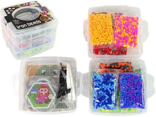 Sett med 6000 fargede Iron-On Perler DIY
