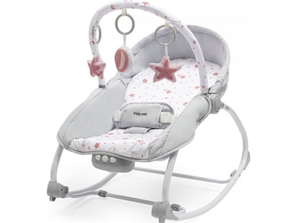 Rosa multifunksjonell seng Baby Mix Pink Stars 53427