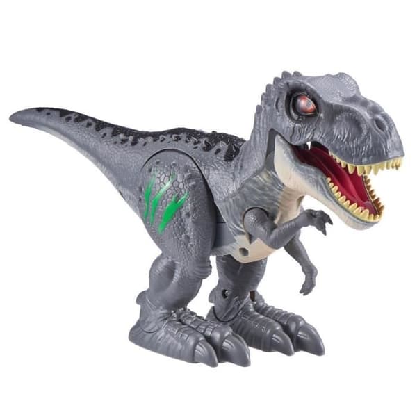 ROBO ALIVE Electric T-Rex Dinosaur - Ljudeffekter - 2 färger - 6 delar + Dino Slime Egg