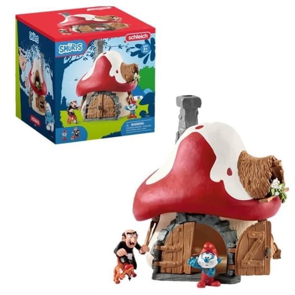 Schtroumpfarnas hus med 2 figurer, från 3 år, Schleich 20803 THE SMURFS™ - figur, 19 x 19 x 19 cm