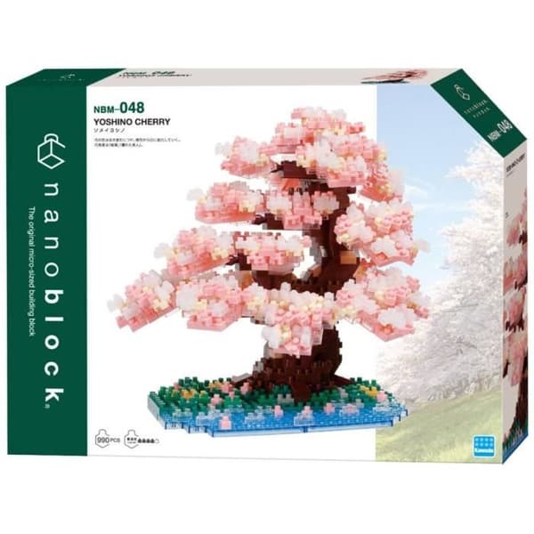 Figurine i tegelstenar - BANDAI - NANOBLOCK - Blommande körsbärsträd Deluxe - 990 bitar