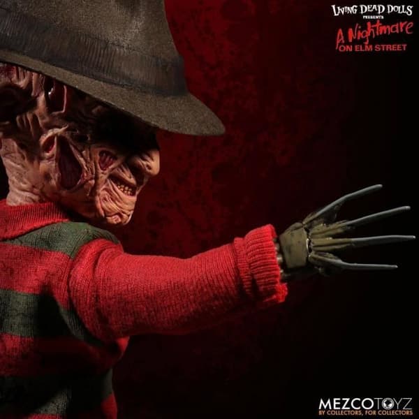 MEZCO TOYS - Freddy Nattens klor - Ljuddocka Freddy Krueger 25 cm