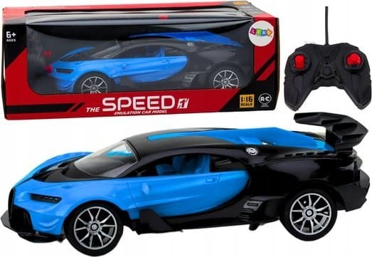 Lean Toys Sportbil fjärrkontroll Auto RC Blå 1:16