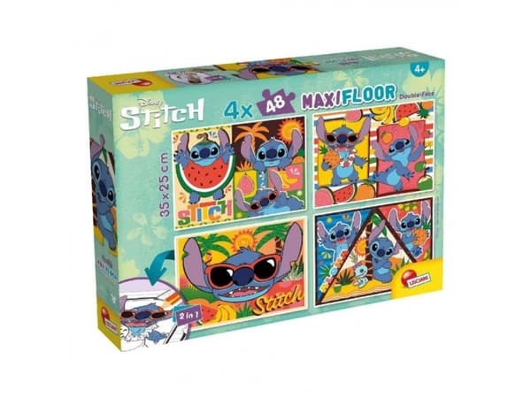 LISCIANI DISNEY PUZZLE DF MAXI FLOOR 4 X 48 STITCH