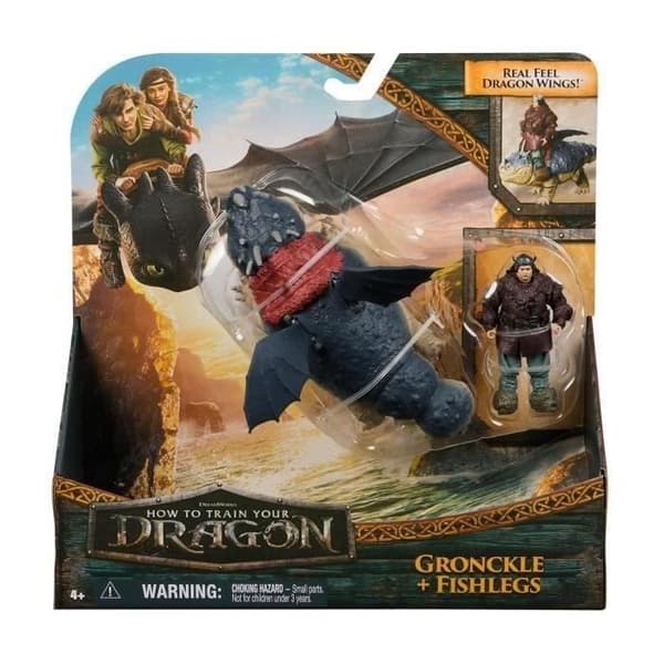 SPIN MASTER PAKET DRAGON OCH VIKING 25 CM GRONK Dragons Film