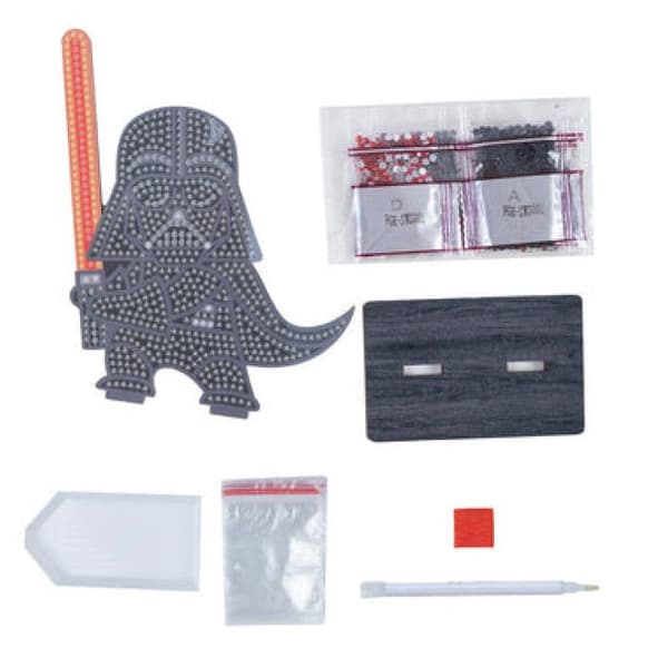 Figurinsats med diamant - CRYSTAL ART - Darth Vader - Färgade strass - Kreativ aktivitet - Från 6 år