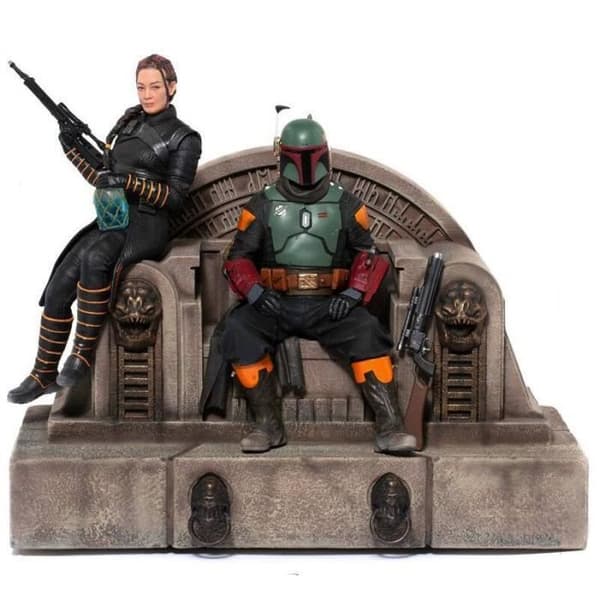 Figur - Star Wars Le Mandalorien - Boba Fett &amp; Fennec 1/10 - Vit, Grön, Brun - GAMESTOP LTD - Vuxen