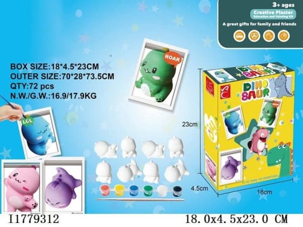 Nenurodyta_V Toy Creative Kit Dino 9Pcs I1779312