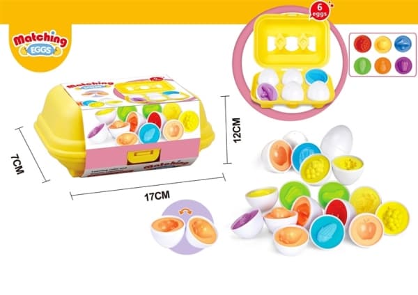 Nenurodyta_Z 6Pcs Vegetable And Fruit Pairing Eggs