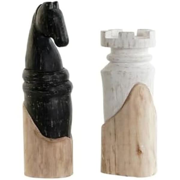 Dekorativ statyett - DKD Home Decor - Estándar - Brun och svart - 11 x 12 x 36 cm