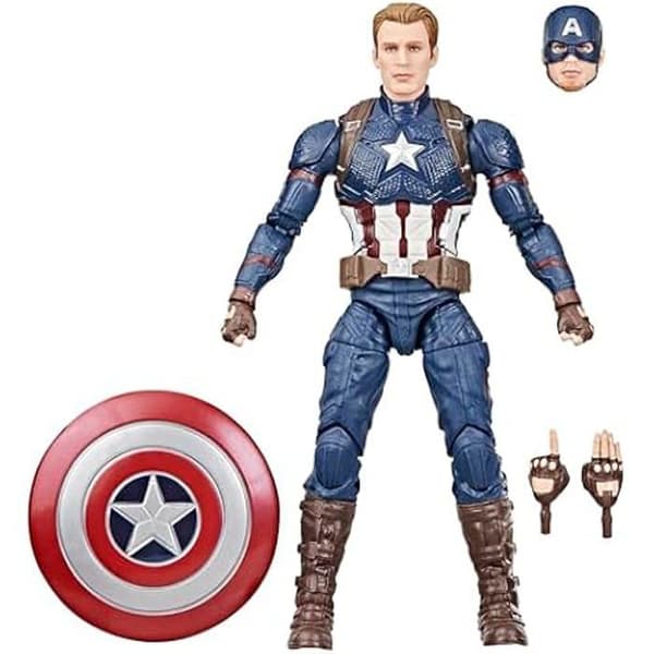 Samlarfigur - MARVEL - Captain America - 15 cm - Avengers: Endgame - 4 Tillbehör