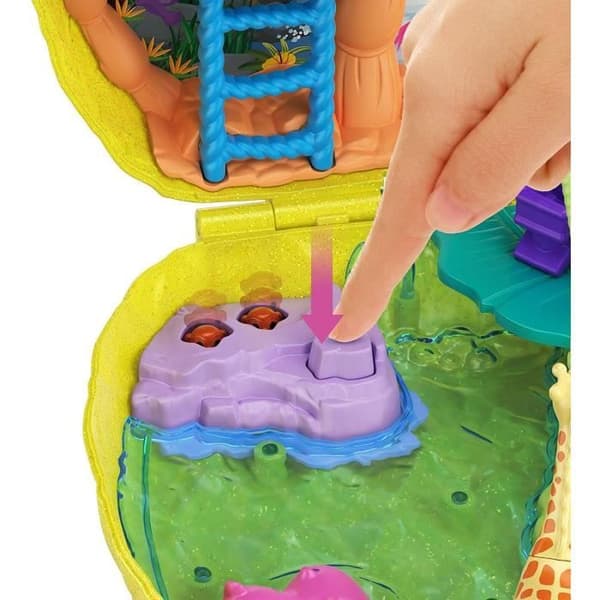 Polly Pocket - Safari Pineapple Surprise Bag - Miniatyrfigurer - Gul - från 4 år och uppåt