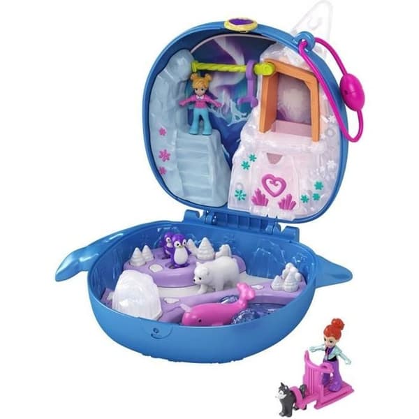 Arctic Journey Universe Box Set - POLLY POCKET - 5 överraskningar, 2 mikrofigurer och klistermärken