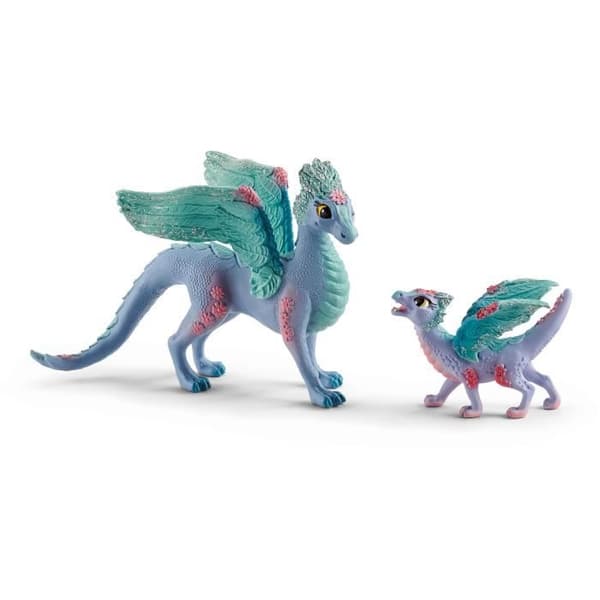 Drakfigur med blommor och dess lilla - SCHLEICH - Bayala - Flerfärgad - För barn från 3 år och uppåt