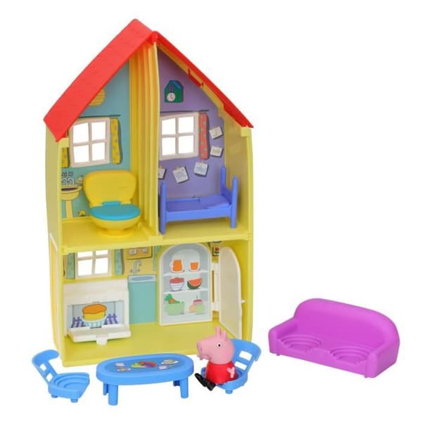 Peppa Pig Peppas familjehus, leksak för förskolebarn, inklusive figur och 6 tillbehör, från 3 år och uppåt