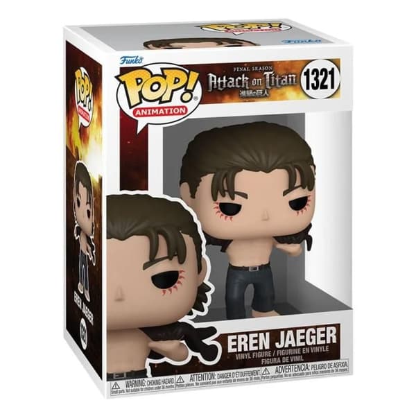 Funko Pop! Animation: Attack on Titan Final Season - Eren Jaeger - Flerfärgad - Grå - Vuxen - Pop!