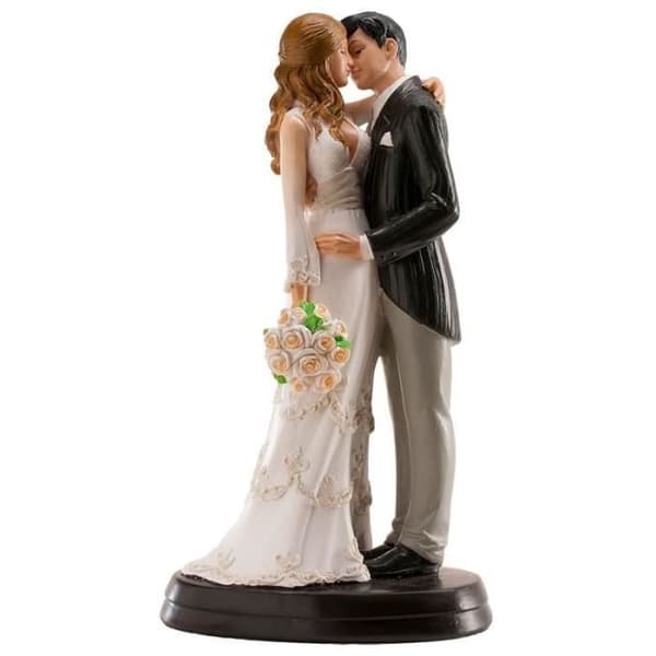 Bröllopstårtafigur - Dekora - Maria och Juan - 18 cm - Vit - Vuxen - Blandat