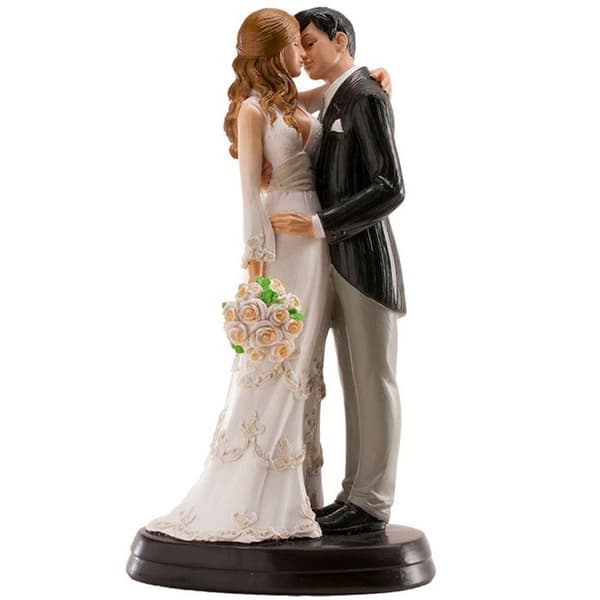 Bröllopstårtafigur - Dekora - Maria och Juan - 18 cm - Vit - Vuxen - Blandat