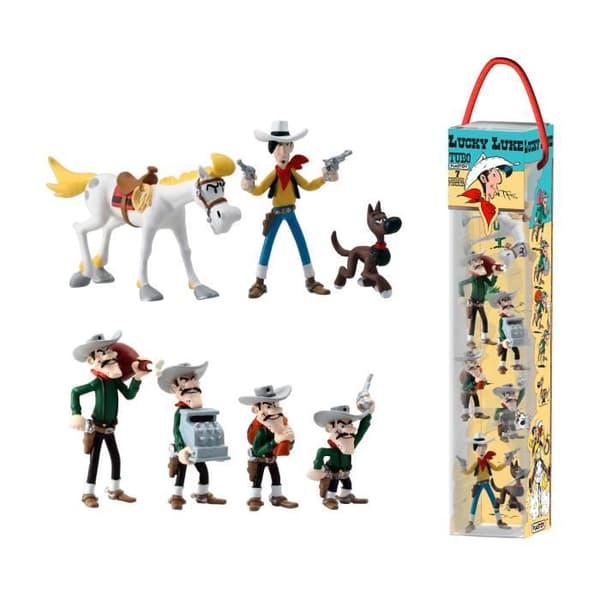 Lucky Luke Figures - Paket med 7 - Plastoy - Grön - Barn - Flerfärgad - 3 år och uppåt