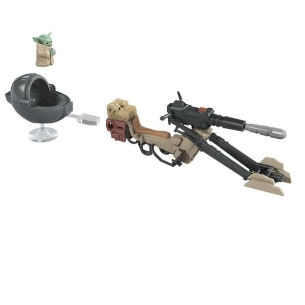 Star Wars Mission Fleet - The Mandalorian The Child Battle for the Bounty - Vehicle och 2 6 cm figurer
