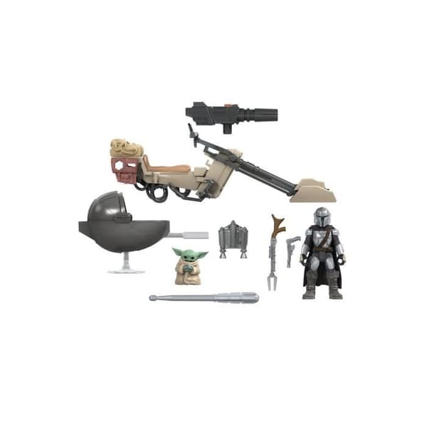 Star Wars Mission Fleet - The Mandalorian The Child Battle for the Bounty - Vehicle och 2 6 cm figurer