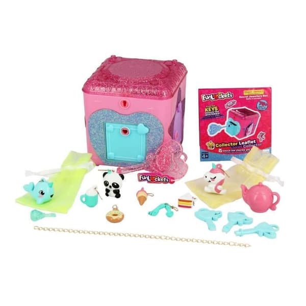 Funlockets Secret Box - Rosa - Enhörning och vänner, Mode eller Djur - För barn från 4 år och uppåt