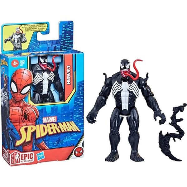Spider-Man Epic Hero Series - F6975 - 10,2 cm actionfigur + tillbehör - Venom
