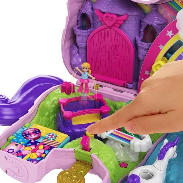 Polly Pocket - Surprise Unicorn Bag - Fairy Unicorn Piñata + 25 tillbehör