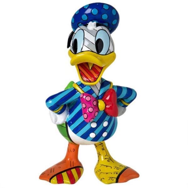 Donald statyett - Disney - Roméro Britto samling - 20 cm