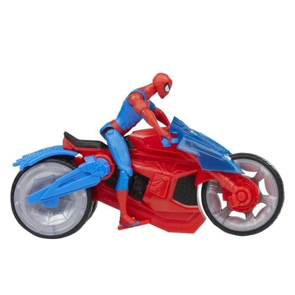 Spider-Man Arachno-web-lanserande motorcykelfigur med fordon och projektiler - HASBRO - från 4 år gammal