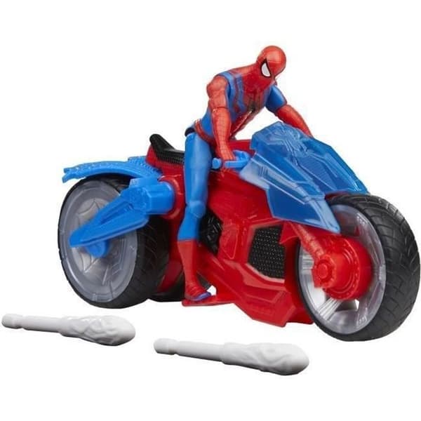 Spider-Man Arachno-web-lanserande motorcykelfigur med fordon och projektiler - HASBRO - från 4 år gammal