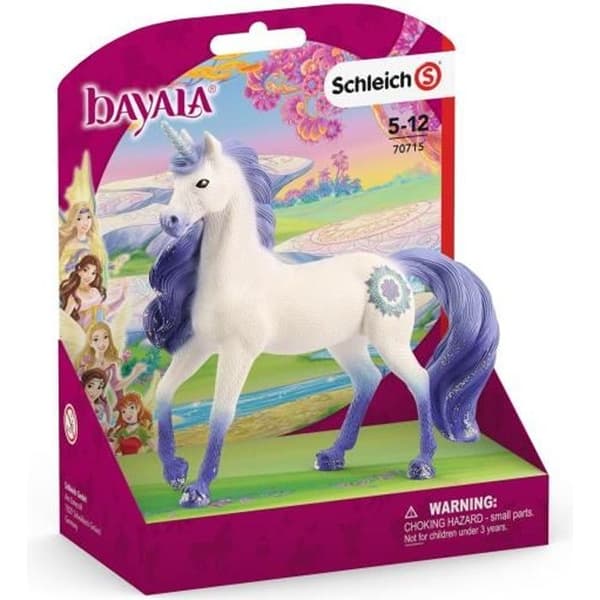 Figurin - SCHLEICH - Mandala Unicorn, hingst - Färgglad klänning och stolt hållning