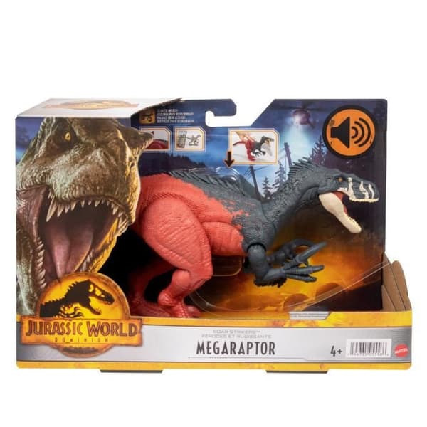 Jurassic World Figure - MATTEL - Sound Megaraptor - Ledad - 26cm - 4 år och över