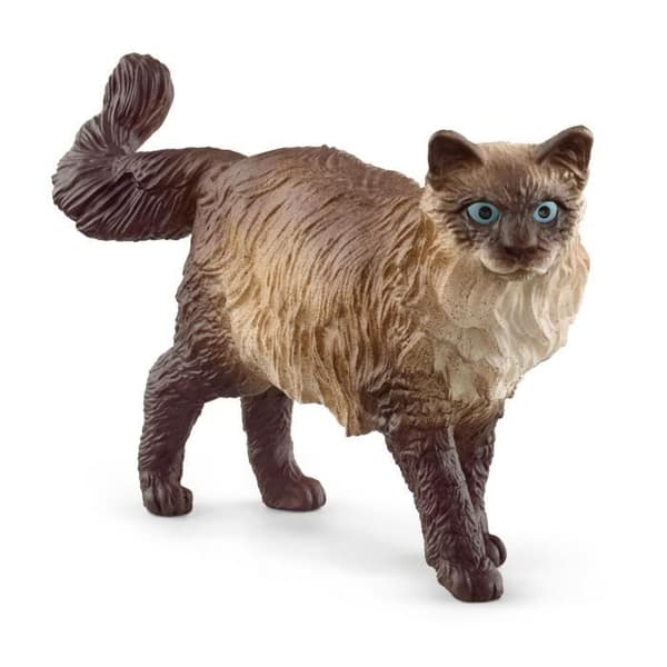 Figurin - SCHLEICH - Ragdoll Cat - Stor storlek - Silkeslen päls - Exceptionell akrobat