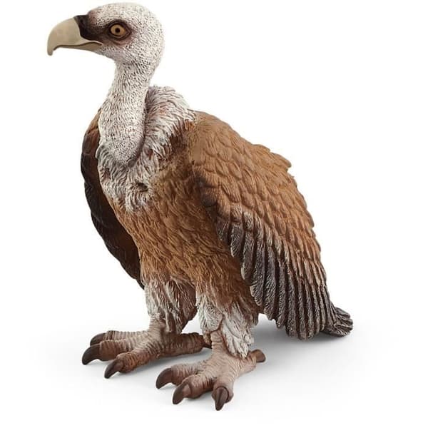 SCHLEICH Wild Life Vulture statyett - rödbrun fjäderdräkt och svartgrå vingar - för barn från 3 år och uppåt