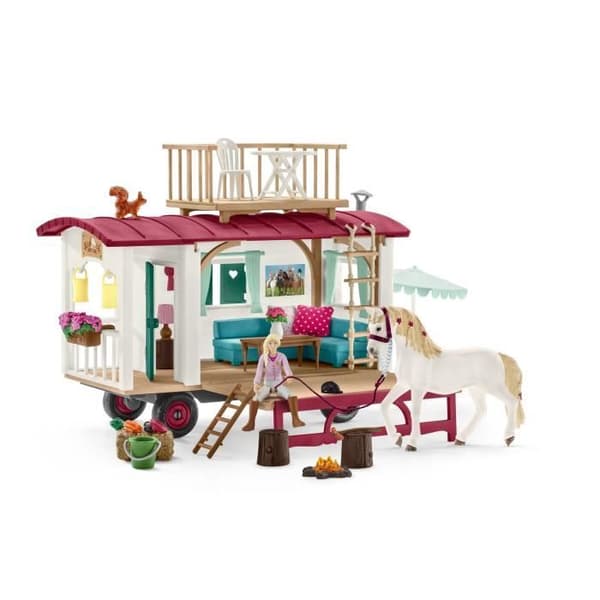 Husvagnshemliga möten, schleich box set med 1 schleich häst ingår, figurbox set för barn från 5 år - schleich