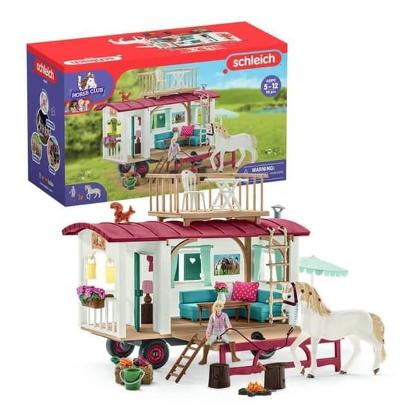 Husvagnshemliga möten, schleich box set med 1 schleich häst ingår, figurbox set för barn från 5 år - schleich