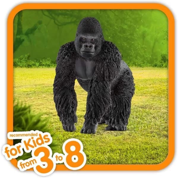 Schleich Wild Life Man Gorilla Figur - Leksak för barn från 3 år och uppåt