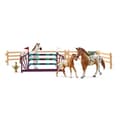 Miniatyrbild 4 av 6: Träning för Horse Club-tävlingen, schleich box set med 17 element ingår inklusive 3 schleich hästar, figurbox set för