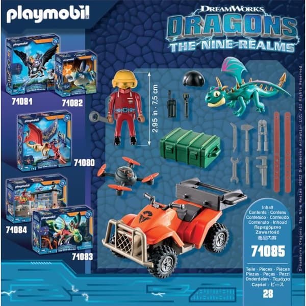 PLAYMOBIL 71085 Dragons Quad & Phil, Dragons The Nine Kingdoms, 28 stycken, från 4 år gammal