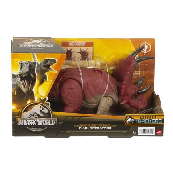Jurassic World Figurine - Diabloceratops Sound - MATTEL - 26cm - Flerfärgad