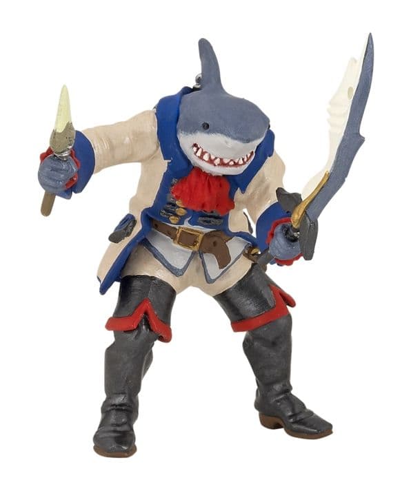 Mutant Shark Pirate Figurine - PAPO - För Barn Pojkar - Från 3 år - Inomhus