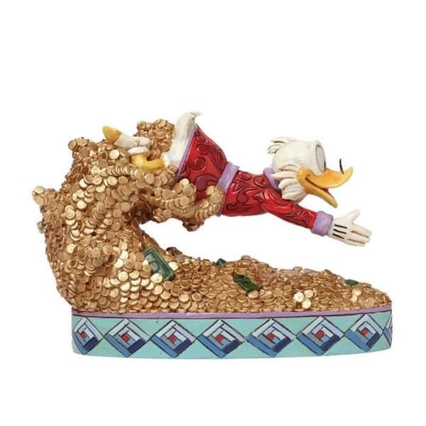 Plunge Scrooge Figurine - Scrooge Treasure Dive - Disney Traditions